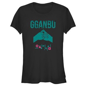 Juniors Womens Squid Game Gganbu Hands T-Shirt - 1 of 4