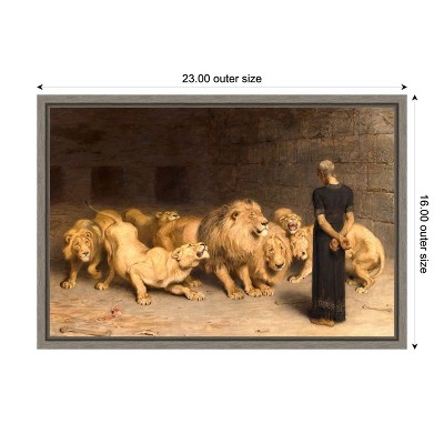 Daniel in the Lions' Den Earth Tones Canvas Print