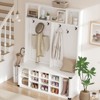 4-in-1 Hall Tree Bench with Shoe Storage, Coat Rack & Shelf - Entryway Organizer with Hooks for Bedroom, Living Room - 2 of 4