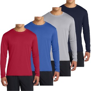 Mafoose 4-Pack Long Sleeve Quick-Dry Moisture Wicking Sun Protection T-shirts - 1 of 4