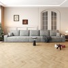 Whisen Convertible Sleeper Sofa Bed, Plush Corduroy Fabric, Back Support with Pillow - 2 of 4