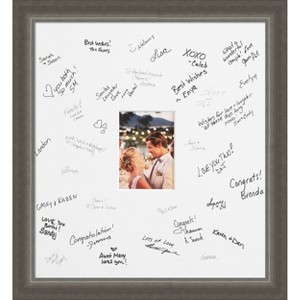 Domus Signature Mat Picture Frame – Guest Book Alternative for Weddings, Graduations, or Retirement – Autograph Photo Mat for Signature Board - 1 of 4