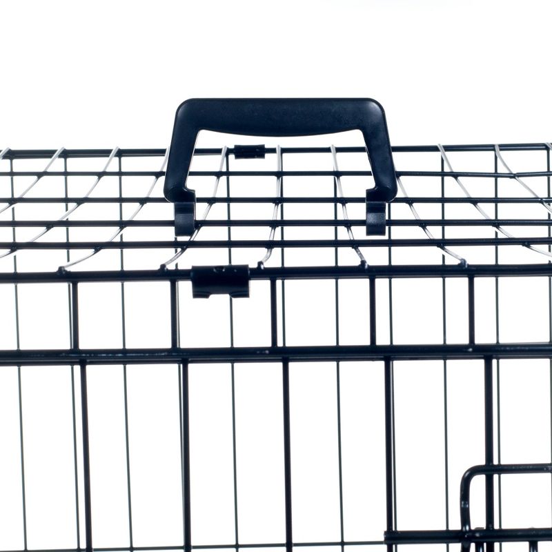 Pet Adobe Large 2-Door Foldable Metal Dog Crate - Pet Cage with Divider Panel - 36" x 23", 3 of 6