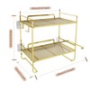 Over The Toilet Storage Rack, 2-Tier Multifunctional Bathroom Shelf Organiser with 2 Hooks, Space Saving Multi-Purpose Metal Organiser Rack for - 2 of 4