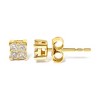 Haus of Brilliance 14K Yellow Gold 1/4 Cttw Invisible Set Princess-Cut Diamond Square Stud Earring - 3 of 4