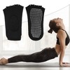 Unique Bargains Women's Non-Slip Yoga Pilates Barre Ballet Five Toe Socks with Grips - 2 of 4