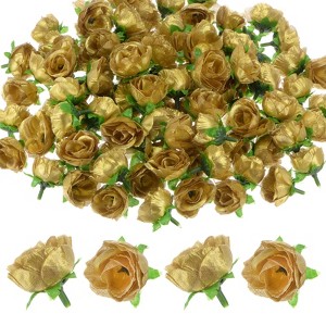 Unique Bargains Silk Plastic Small Faux Rose Artificial Flower Heads 1.2 inch - 1 of 4