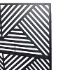 Grungis Matrix Metal Decorative Patio Screens,Freestanding Privacy Fence Panels in Triangular Stripes Pattern for Balcony Patio,76" H×48" W - 3 of 4