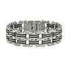 Black Bow Jewelry Men's 20mm Stainless Steel & Black Rubber Link Bracelet, 8.25 Inch - 3 of 4