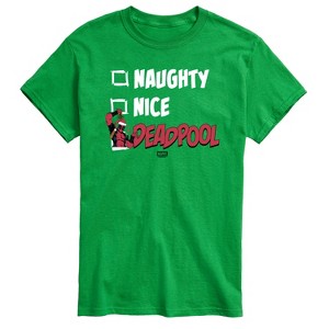 Men's - Marvel - Naughty Nice Deadpool Short Sleeve Graphic T-Shirt - 1 of 4
