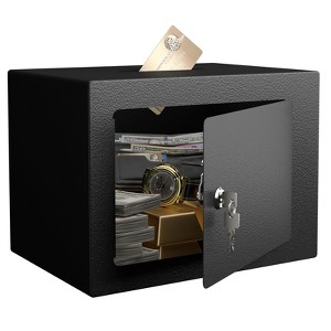 Dexmalle 0.23 Cubic Small Secure Safe With Key And Password - 1 of 4