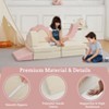 Nasitip 11pcs Modular Kids Play Couch,Sectional Sofa Floor Toddler Couch, Convertible Foam Floor Sofa,Pink/Beige - 3 of 4