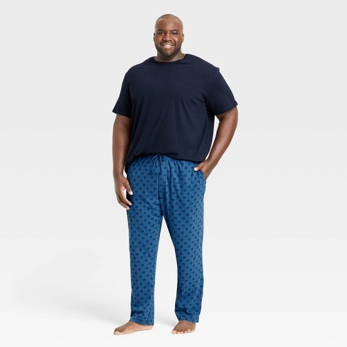 Men's Big & Tall Knit Pajama Set - Goodfellow & Co™ Navy Blue 4xl