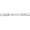 Black Bow Jewelry Men's 7mm 14k White Gold Solid Flat Figaro Chain Necklace - 4 of 4