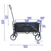 SEVOBAL Utility Storage Cart Foldable Black Beach Trolley, For Garden Procurement All-Rounder For Beach Camping, Black, 39.37"*19.68"*46.45" - 3 of 4