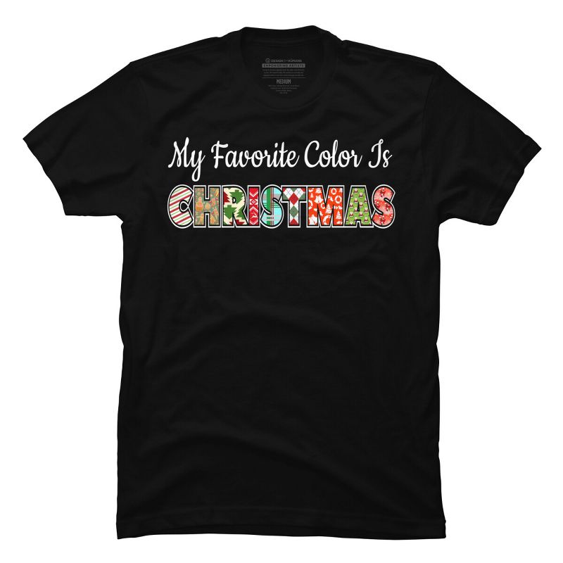 Men's Design By Humans My Favorite Color Is Christmas By c3gdesigns T-Shirt, 1 of 5