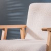 Nordlys Solid Wood Velvet Lounge Chair Countryside Style Living Room - 2 of 4