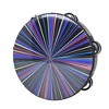 Polyester Drum Skin + Solid Wood 8-inch Double-row Colorful Tambourine Hand-rolled Hand Drum Percussion Instrument golden square - 2 of 4
