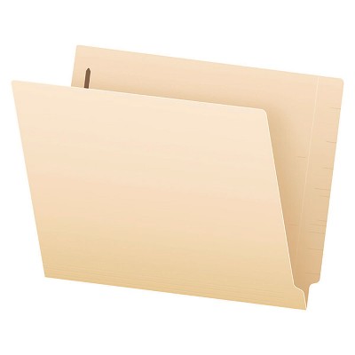 Pendaflex SmartShield End Tab Fastener Folders, 1 Fastener, Letter Size, Manila Exterior, 50/Box