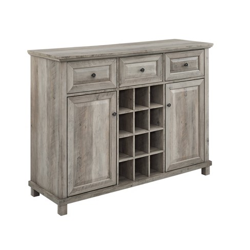 Grey wine bar online cabinet