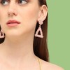 SOHI Women's Red Corroded Drop Earrings - 3 of 3
