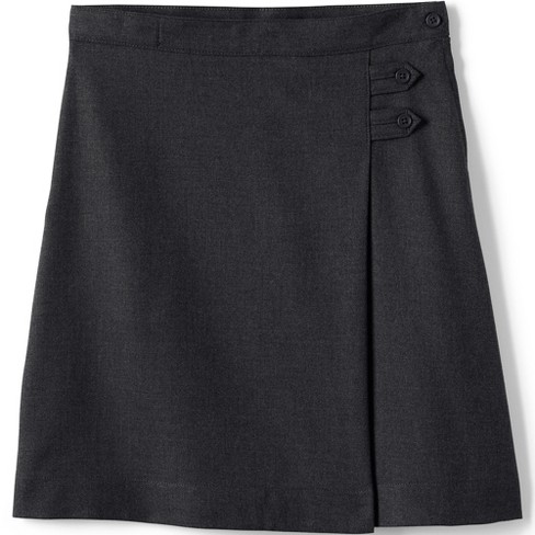 Lands' End School Uniform Women's Plus Size Box Pleat Skirt Top Of Knee -  18w - Black : Target