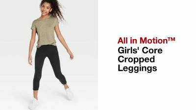 Girls' Ribbed Leggings - All In Motion™ Black Xs : Target