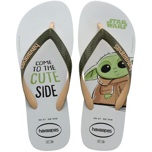 Havaianas Kid's Star Wars Flip Flop Sandals - Baby Yoda, 3-4 Youth