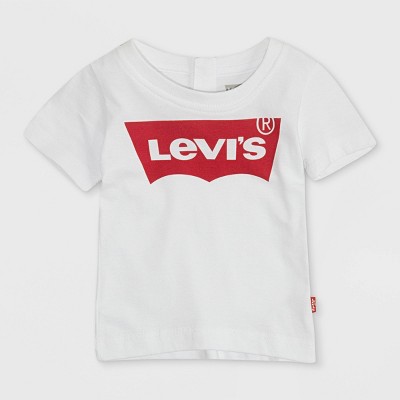 Levi's® Baby Boys' Batwing Short Sleeve T-Shirt - White 6M