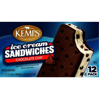 Kemps Chocolate Chip Ice Cream Sandwiches - 12pk