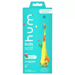 hum kids by Colgate Smart Manual Toothbrush Set with Free App & Brushing Games - Yellow - Extra Soft Bristles