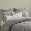 Gracie Mills Trujillo 3-Piece Embroidered Stripes Cotton Jacquard Comforter Set - 2 of 4