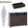 Dresser with 8 Drawers, Wood Bedroom Dresser with Charging Station & LED Lights, Modern Dressers & Chest of Drawers - 2 of 4
