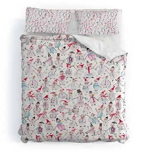 Ninola Design Friendly snowmen Duvet Cover + Pillow Sham(s) - Deny Designs - 1 of 4