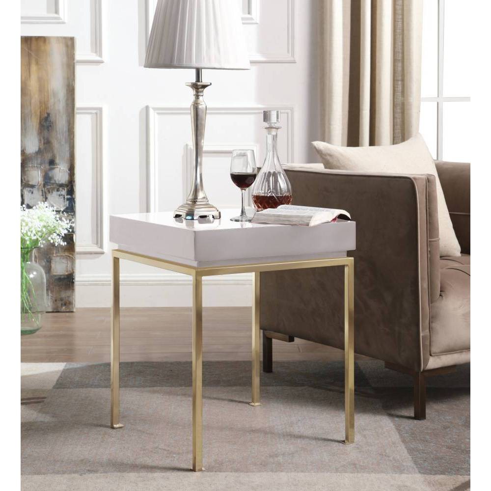 Sabrina Side Table Beige - Chic Home Design was $329.99 now $197.99 (40.0% off)