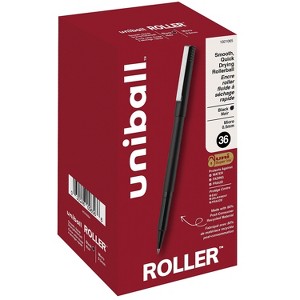 uni-ball uniball Roller Rollerball Pens Micro Point 0.5mm Black Ink 36/Pack (1921065) - 1 of 4