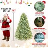 Pre-Lit Christmas Tree with Warm White LED Lights and Stable Metal Stand, Blue-Green Christmas Tree for Home Holiday Decoration–The Pop Home - 4 of 4