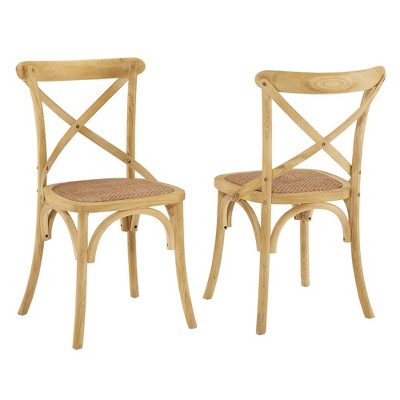Modway Gear Dining Side Chair Set of 2 Natural