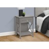 Monarch Specialties Accent Table 2 Tier End Side Table Square Nightstand Bedroom Lamp Brown Veneer Traditional - 4 of 4