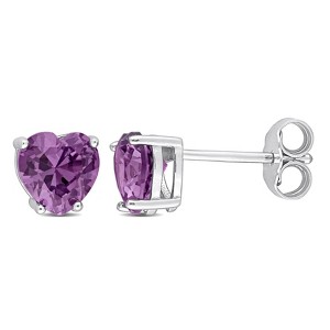 EVERLY JEWELRY | Stud Earrings with Gemstone in Sterling Silver – Multiple Stone Options - 1 of 4