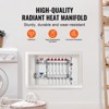 VEVOR 6-Branch Radiant Heat Manifold, 1/2" PEX Tubing Manifold, Stainless Steel PEX Manifold for Hydronic Radiant Floor Heating, Silver - 3 of 4
