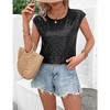 Sequin Tank Tops For Women Sleeveless Sparkle Shimmer Round Neck Vest Tops Glitter Camisole Vest - 2 of 4