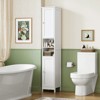USIKEY 67" Tall Bathroom Cabinet with Adjustable Shelves and Doors, Narrow Bathroom Storage Cabinet for Small Space - 2 of 4