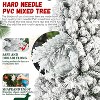 Hrinhom 5FT Flocked Christmas Tree,Holiday Artificial Tree with LED Lights - 4 of 4