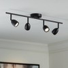 Pro Track 4-Light Heads LED Wall or Ceiling Track Light Fixture Kit 8.5 Watt GU10 Dimmable Directional Black Modern Kitchen Bathroom 29 3/4" Wide - 2 of 4