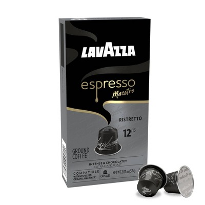 Lavazza Espresso Maestro Ristretto Aluminum Nespresso Compatible Dark Roast Coffee Capsules -10ct