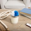 Pavilion Gift Company - Blank - Light Blue & White - 5.5 oz - 100% Soy Wax Candle with Pom Pom Lid Scent: Tranquility - Flame Candles - 2 of 4