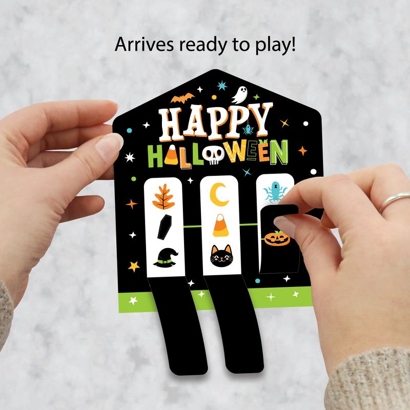 Big Dot of Happiness Jack-O'-Lantern Halloween - Kids Halloween Party Game Pickle Cards - Pull Tabs 3-in-a-Row - 12 Ct, 2 of 7