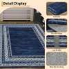 Modern Washable Area Rug, Non-Slip Stain Resistant Low Pile Carpet with Border for Living Room, Bedroom & Kitchen - 2 of 4