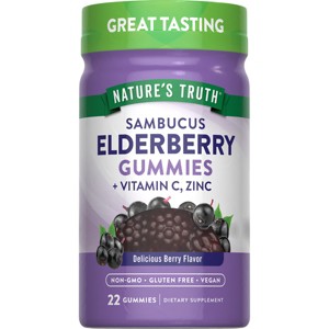Nature's Truth Elderberry Gummy - 22ct - 1 of 4